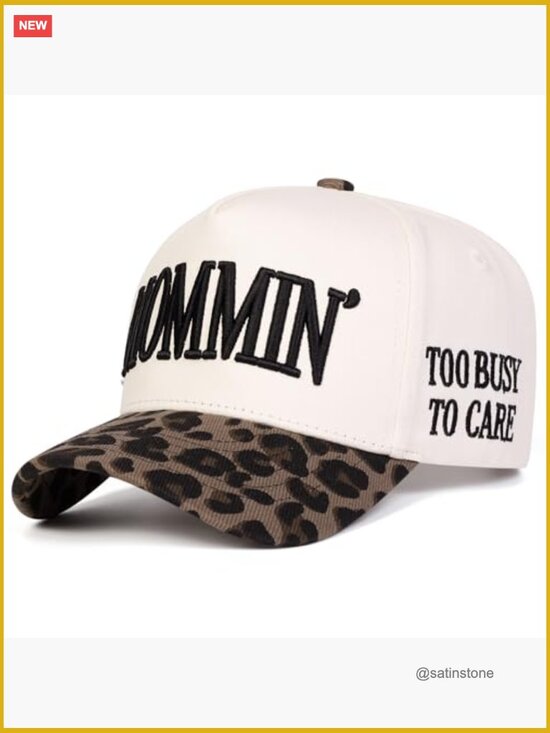 Trucker Hat with Mommin Embroidery Adult Adjustable Cotton Baseball Cap main image 4
